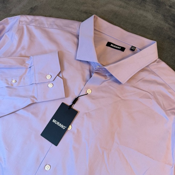 Murano Other - Murano Liquid Luxury Dress Shirt Mens 4XT Lavender Stretch Long Sleeve Tall NWT